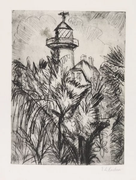 Ernst Ludwig Kirchner — Leuchtturm im Grünen, Fehmarn