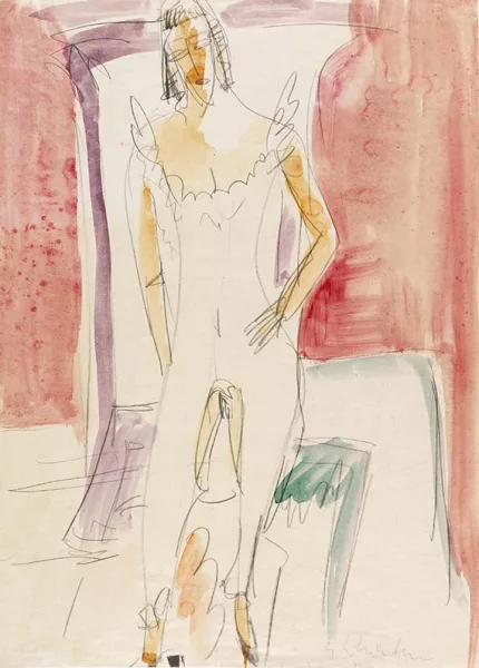 Ernst Ludwig Kirchner — In Hemdhose (Frau in Hose, Berlin)
