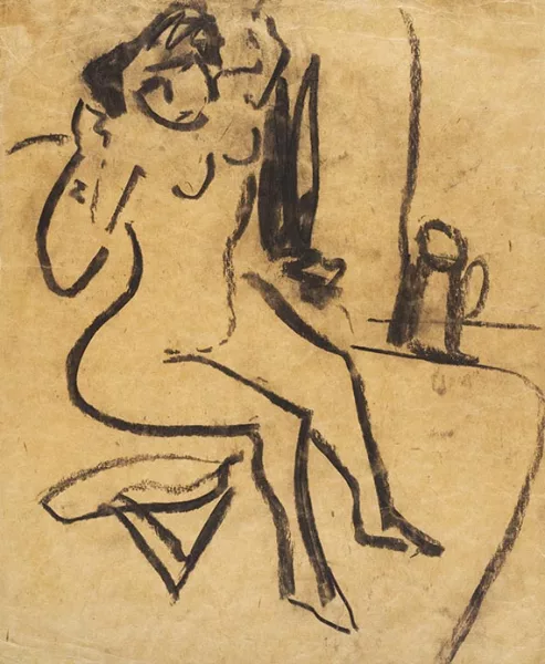 Ernst Ludwig Kirchner — Sitzender Akt im Atelier