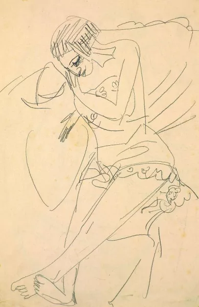 Ernst Ludwig Kirchner — Sitzende Erna