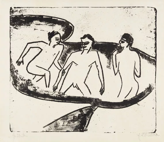 Ernst Ludwig Kirchner — Drei Akte im Wasser, Moritzburg