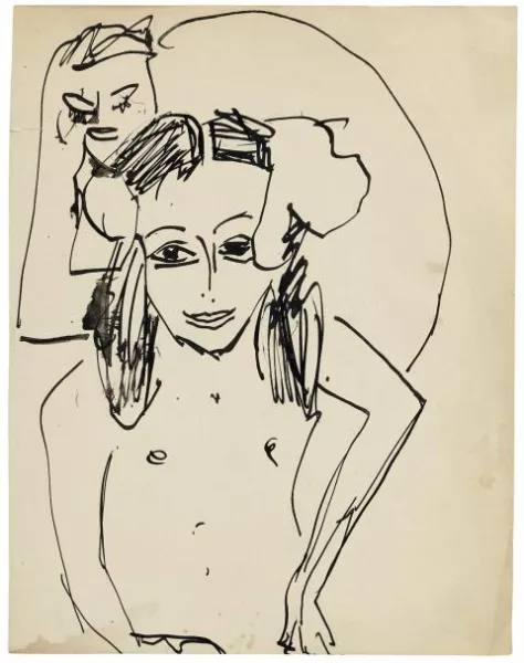 Ernst Ludwig Kirchner — Fränzi vor Skulptur