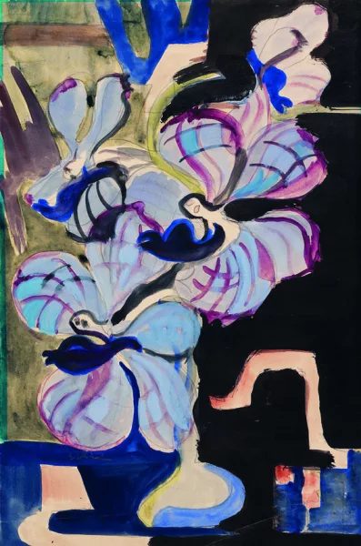 Ernst Ludwig Kirchner — Stillleben mit Orchideen (Tanzende Traumwesen)