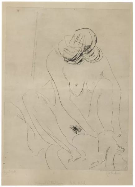 Ernst Ludwig Kirchner — Sich abtrocknendes Mädchen