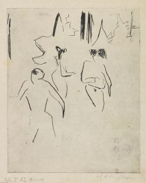 Ernst Ludwig Kirchner — Moritzburger Badende im Gestrüpp