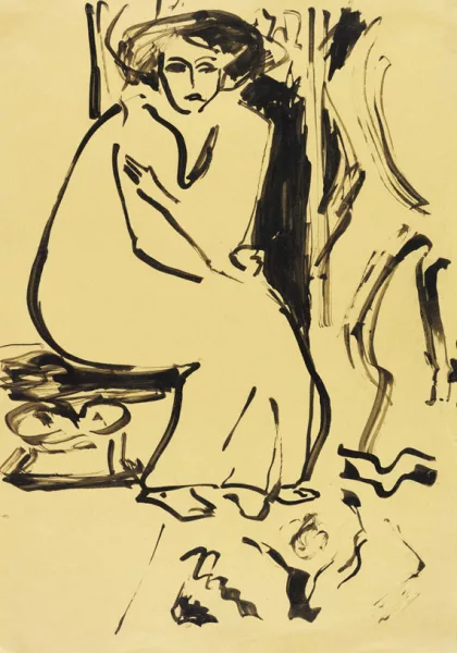Ernst Ludwig Kirchner — Sitzende in langem Kleid