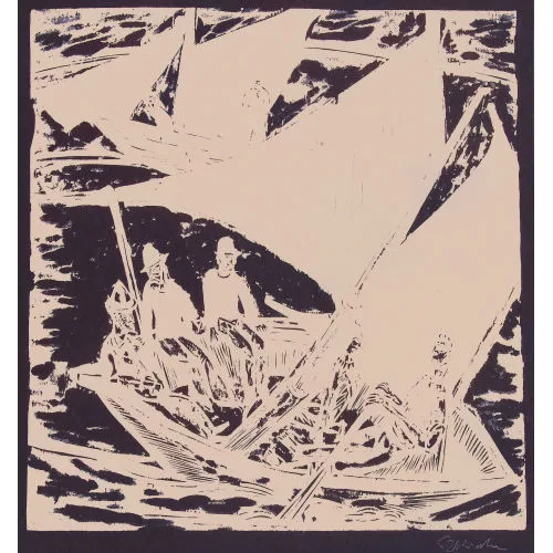 Ernst Ludwig Kirchner — "Segler bei Fehmarn".