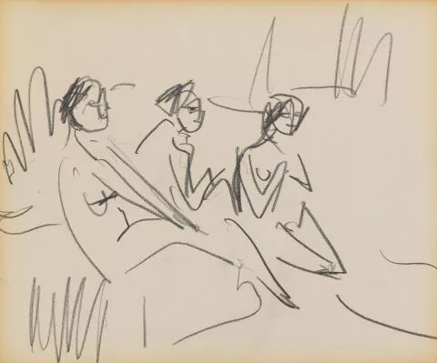 Ernst Ludwig Kirchner — Drei Badende am Strand