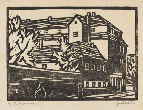 Ernst Ludwig Kirchner — Straßenecke, Dresden (Menageriestrasse/Ecke Hohenthalplatz)