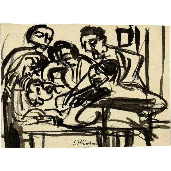 Ernst Ludwig Kirchner — Überfall, ein Mann wird ausgeplündert