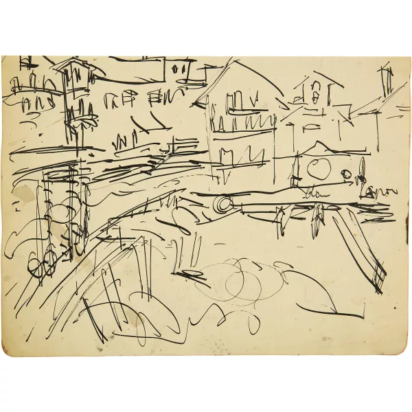 Ernst Ludwig Kirchner — Häusergruppe - wohl Davos