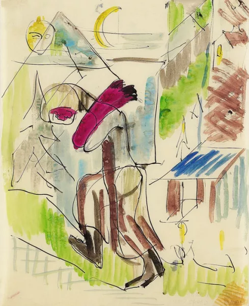 Ernst Ludwig Kirchner — Schreitende Bäuerin (trägt Holz)