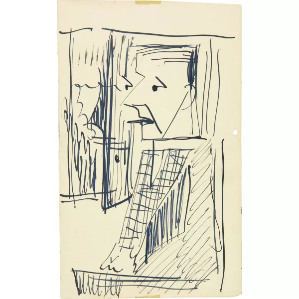 Ernst Ludwig Kirchner — Porträt Blatt aus Skizzenbuch Nr. 146