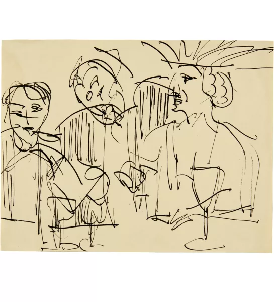 Ernst Ludwig Kirchner — Beim sommerlichen Eiscafé