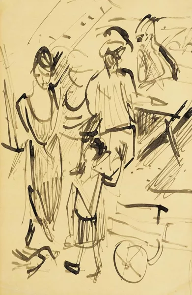 Ernst Ludwig Kirchner — Marktstand (Milchabrechnung auf der Stafelalp)