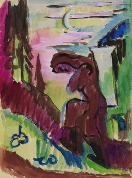 Ernst Ludwig Kirchner — Bäuerin eine Last tragend
