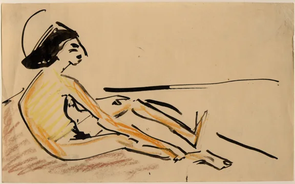 Ernst Ludwig Kirchner — Badende Fränzi, um 1909/1910