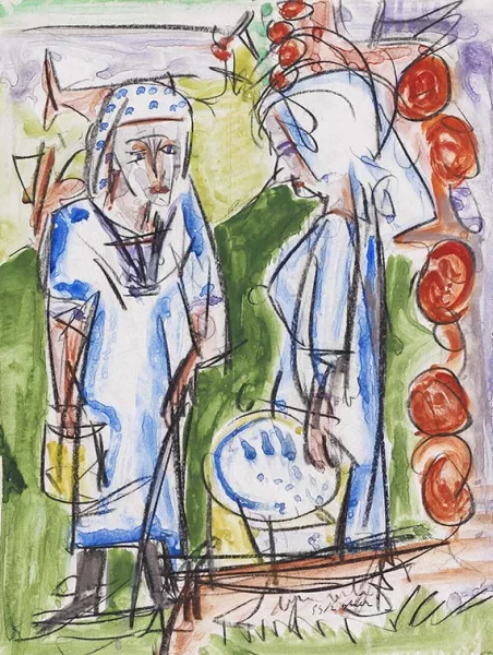 Ernst Ludwig Kirchner — Bäuerinnen am Brunnen auf der Stafelalp