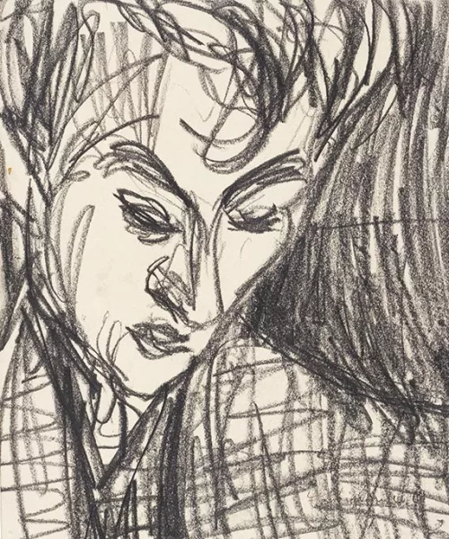 Ernst Ludwig Kirchner — Portrait eines jungen Mannes (Selbstportrait)