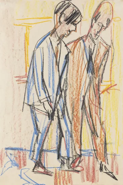 Ernst Ludwig Kirchner — Zwei Männer (Selbstbildnis (?) mit Dr. Bauer)