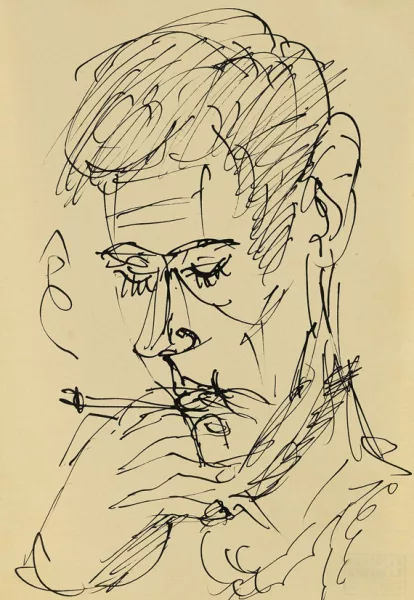 Ernst Ludwig Kirchner — Männerkopf rauchend