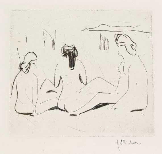 Ernst Ludwig Kirchner — Drei Badende an den Moritzburger Seen