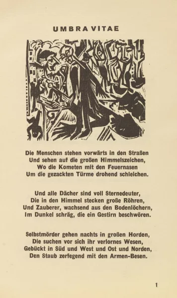 Ernst Ludwig Kirchner — Heym , Umbra vitae. 1924.