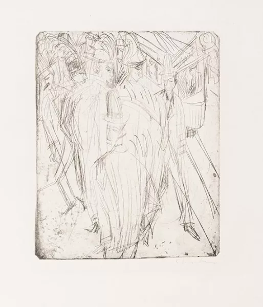 Ernst Ludwig Kirchner — Passantenknäuel und Elektrische