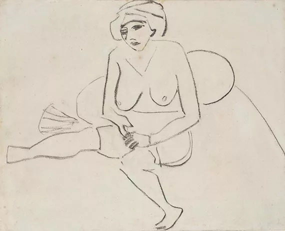 Ernst Ludwig Kirchner — Sitzender Akt mit gespreizten Beinen (Dodo)