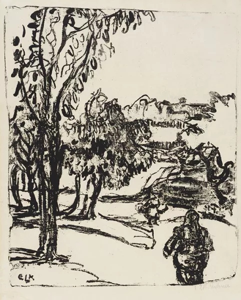 Ernst Ludwig Kirchner — Obstbäume und Hügel bei Golberode