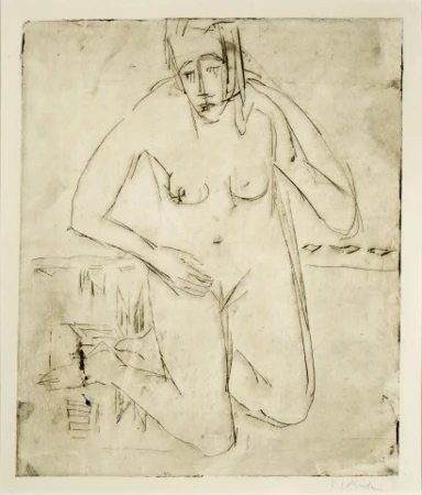 Kniende nackte Frau, 1924