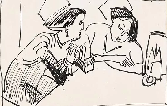 Ernst Ludwig Kirchner — Zwei Frauen am Tisch
