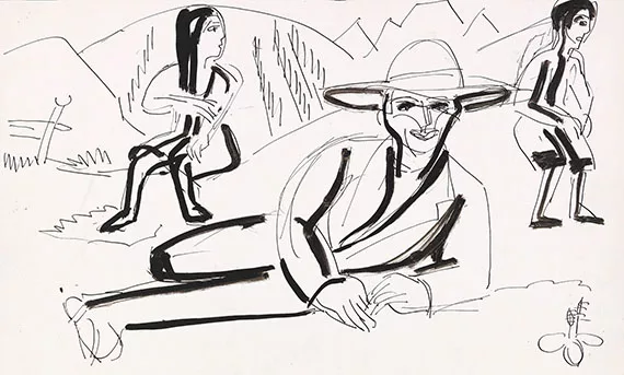 Ernst Ludwig Kirchner — Liegender Bauer
