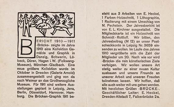 Ernst Ludwig Kirchner — Jahresbericht für 1910–1911 der Künstlergruppe "Brücke"