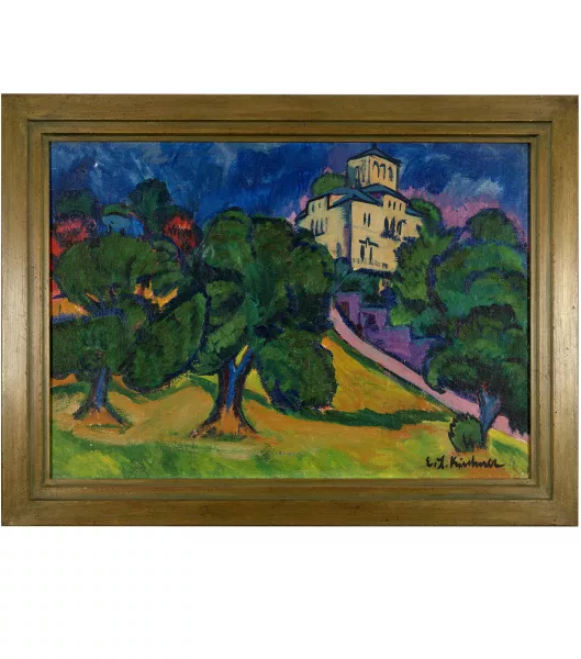 Ernst Ludwig Kirchner — Villa im Park (Villa bei der Waldschlösschenbrauerei in Dresden) (recto) - Lehmgrube bei Dresden (verso)