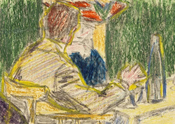 Ernst Ludwig Kirchner — Kirchner und Dodo im Café (Dresden)
