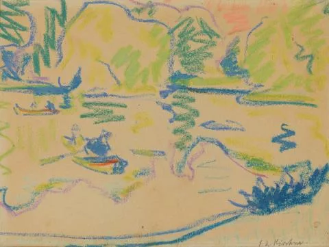 Ernst Ludwig Kirchner — Kahnfahrer auf einem Parksee