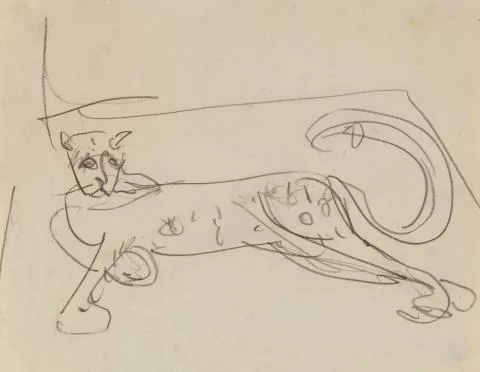 Ernst Ludwig Kirchner — Liegender Leopard