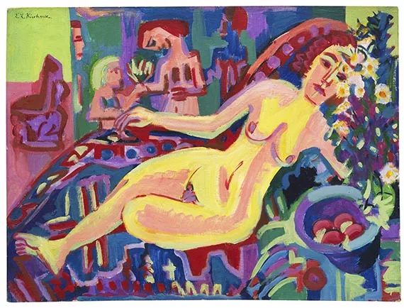 Ernst Ludwig Kirchner — Nacktes Mädchen auf Diwan