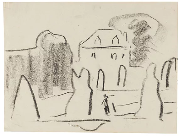 Ernst Ludwig Kirchner — Blick auf das Palais im Großen Garten in Dresden