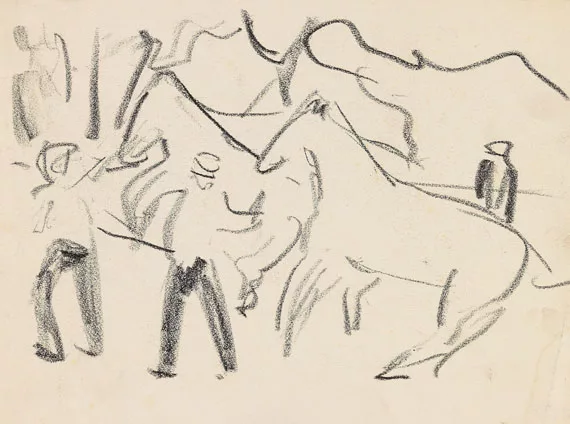 Ernst Ludwig Kirchner — Zwei Dressurpferde im Zirkus