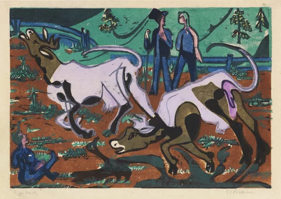 Ernst Ludwig Kirchner — Kühe im Frühling