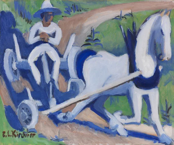 Ernst Ludwig Kirchner — Bauernwagen mit Pferd