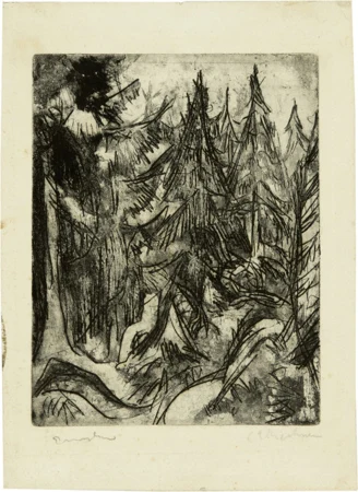 Ernst Ludwig Kirchner — Taunustannen — Galerie Kornfeld
