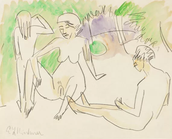 Ernst Ludwig Kirchner — Drei Frauenakte