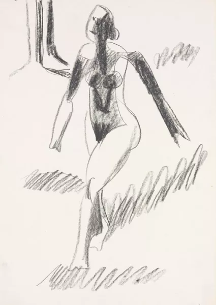 Ernst Ludwig Kirchner — Schreitender weiblicher Akt im Wald