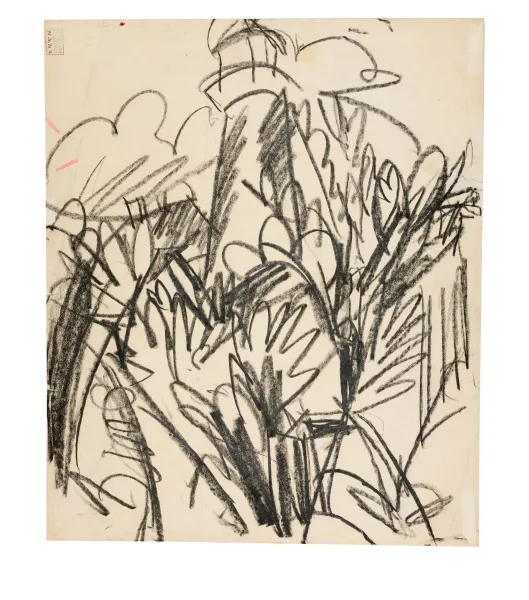 Ernst Ludwig Kirchner — Leuchtturm auf Fehmarn mit Bäumen