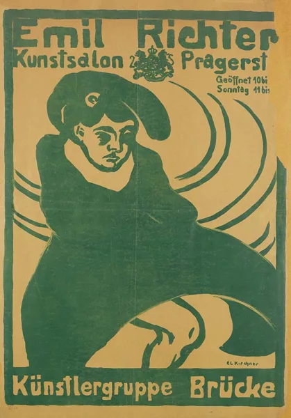 Ernst Ludwig Kirchner — Plakat Emil Richter - Künstlergruppe "Brücke"