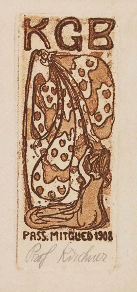 Ernst Ludwig Kirchner — Mitgliedskarte für die passiven Mitglieder der "Brücke" (Prof. Kirchner)