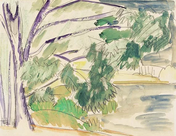 Ernst Ludwig Kirchner — Unter Bäumen am See